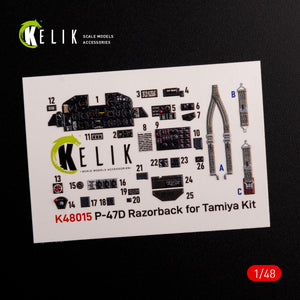 KELIK K48015 P-47D &amp;quot;Razorback&amp;quot; interior 3D decals for Tamiya kit 1/48 – imagen 2