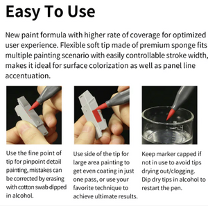 DSPIAE MKF-02 Water-Based Soft Head Marker Fluorescent Red – Bild 7