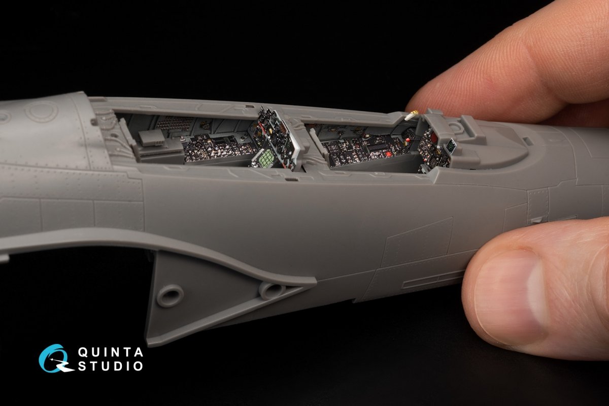 Quinta Studio QD+48370 F-4E late without DMAS 3D-Printed &amp;amp; coloured Interior on decal paper (Meng) (with 3D-printed resin parts) 1/48 – zdjęcie 13