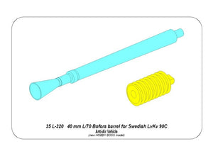 Aber 35L-320 Lufa 40 mm L/70 Bofors do Szweeckiego LvKv 90C / Bofors 40mm L/70 barrel for Swedish LvKv 90C 1/35 – imagen 3