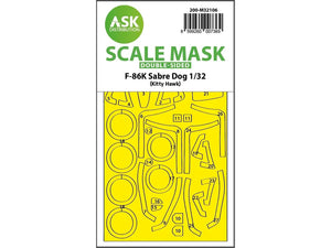 Art Scale Kit M32106 F-86K Sabre Dog Double-Sided Express Fit Mask for Kitty Hawk 1/32