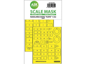 Art Scale Kit M32095 B5N2 Kate Open Canopy - Double-Sided Express Mask for Infinity 1/32