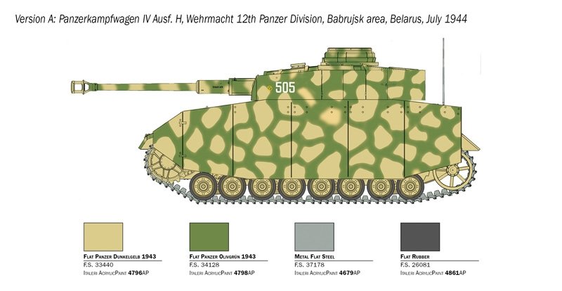 Italeri 6578 Pz. Kpfw. IV Ausf. H 1/35 – imagen 8