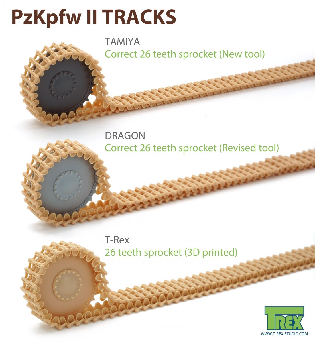 T-Rex Studio TR85005 PzKpfw II Tracks Rare Model 1/35 – immagine 4