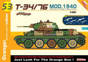 Cyber ​​Hobby 9153 T-34/76 Mod.1940 GEN2 Armes d&amp;#39;infanterie soviétiques 1/35