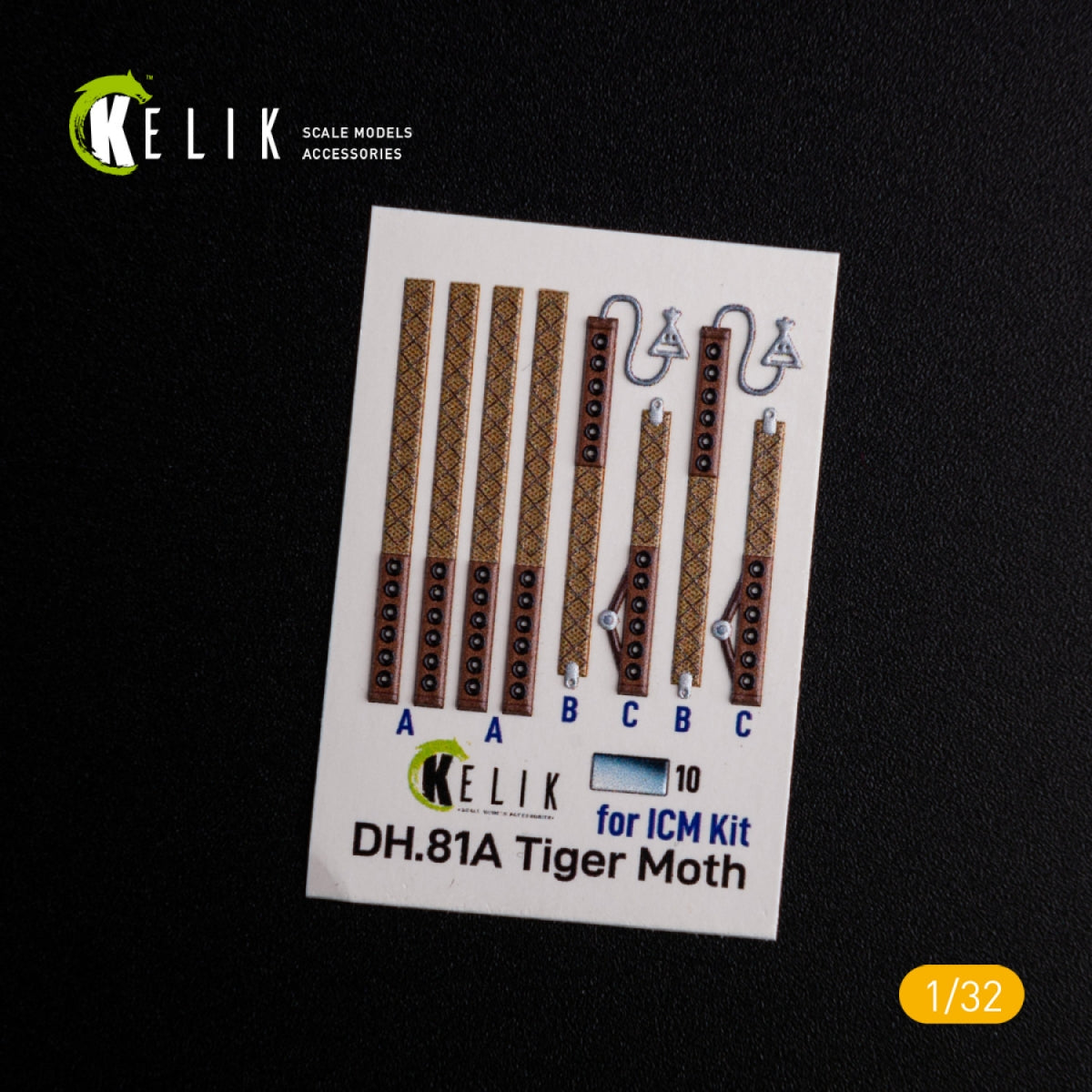 KELIK K32021 DH.81A Tiger Moth - Interior 3D Decal for ICM kit 1/32 – immagine 2