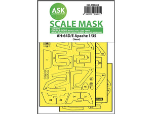 Art Scale Kit M35008 AH-64D/E Double-Sided Mask with Inside White Rubber Mask for Tacom 1/35