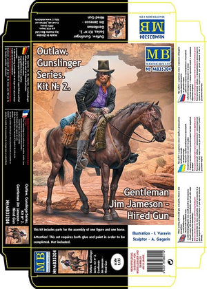 Master Box 35204 Outlaw. Gunslinger #2: Gentleman Jim Jameson Hired Gun 1/35 – immagine 2