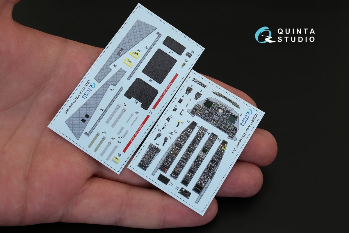 Quinta Studio QD32073 A-10C 3D-Printed &amp;amp; coloured Interior on decal paper (for Trumpeter kit) 1/32 – imagen 2