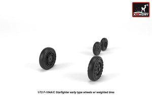 Armory Models AW72320 F-104A/C Starfighter wheels, w/ optional nose wheels, weighted 1/72 – imagen 4