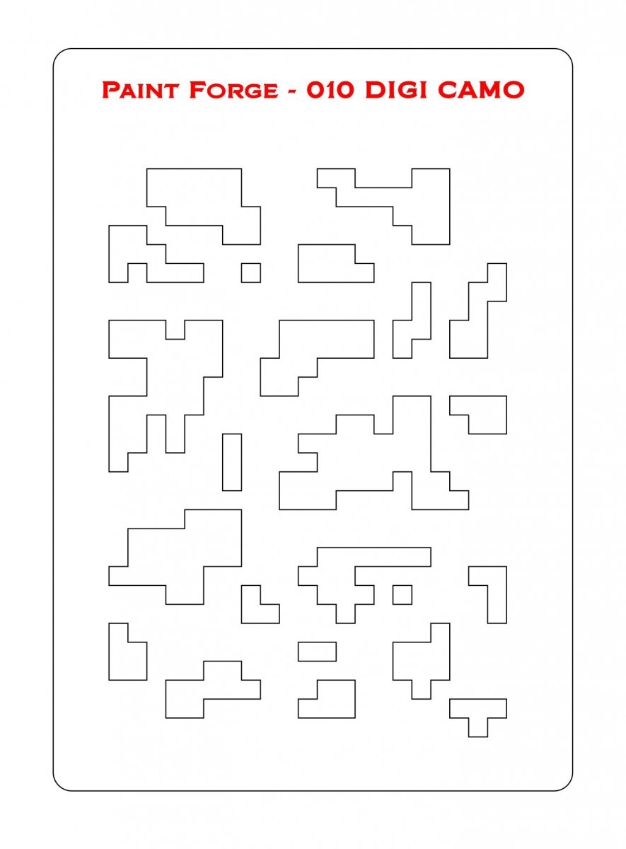 Paint Forge PFST010L STENCIL - DIGI CAMO – Bild 2