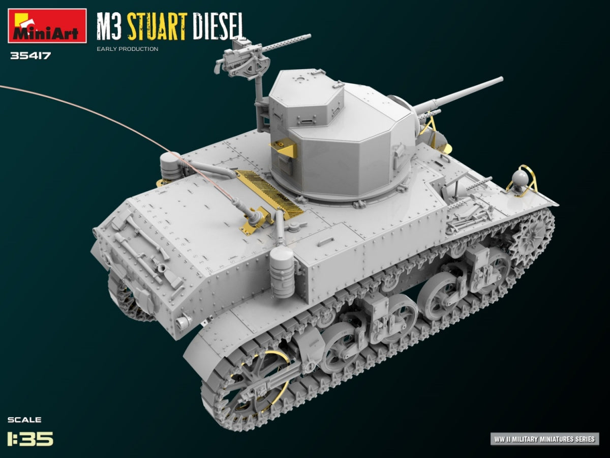 MiniArt 35417 M3 Stuart Diesel Early Production 1/35 – imagen 8