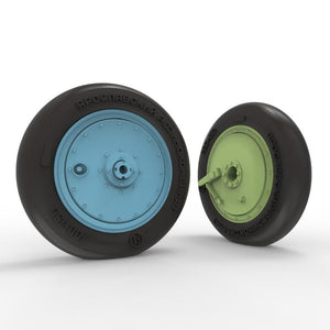 Quinta Studio QT48036 I-16 Wheels (late type) with separate hubs and weighted tires (all kits) 1/48 – immagine 3