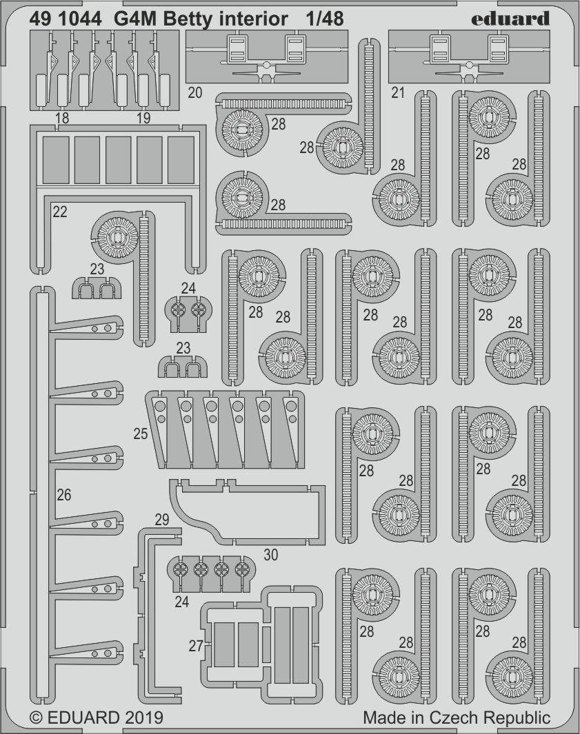 Eduard 491044 G4M Betty interior 1/48 TAMIYA – Bild 2