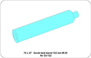 Aber 72L-27 Lufa 122 mm M30 do SU-122 / Soviet tank barrel 122mm M30 for SU-122 1/72 – imagen 3
