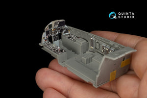 Quinta Studio QD48214 F-15C PAD-upgraded 3D-Printed &amp;amp; coloured Interior on decal paper with resin parts (GWH) 1/48 – imagen 3