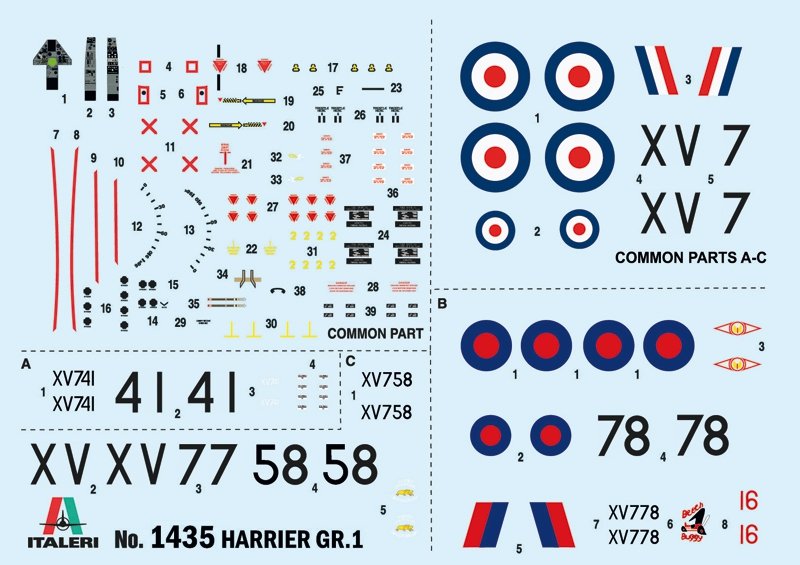 Italeri 1435 HARRIER GR.1 Course aérienne transatlantique 50e anniversaire 1/72 – image 2