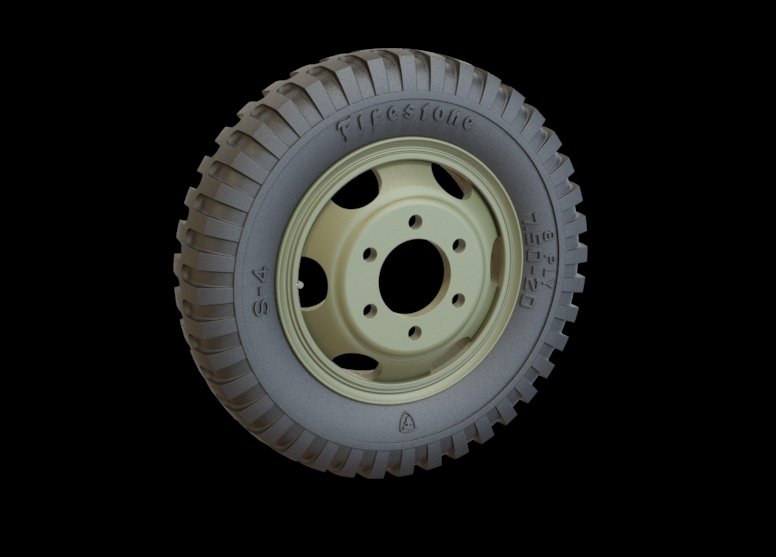 Panzer Art RE35-313 GMC road wheels set (Firestone) 1/35 – Bild 3
