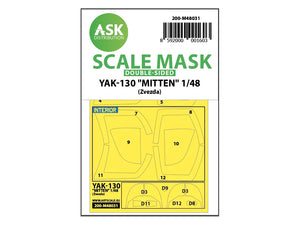 Art Scale Kit M48031 Yak-130 &amp;quot;Mitten&amp;quot; Double-Sided Painting Mask for Zvezda 1/48