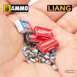 Liang 0411 3D-Print Model Soda Cans + Cardboard Boxes 1960s-1990s 1/35 – immagine 9