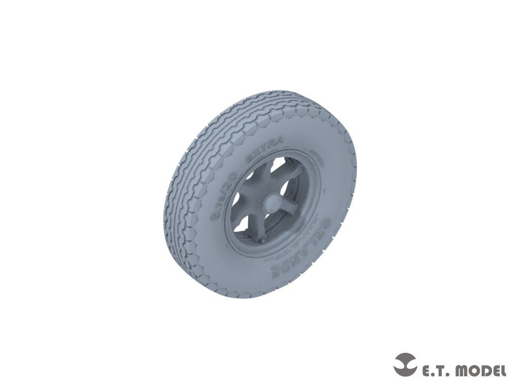 E.T. Model P35-134 WWII German Sd.Kfz.7(8t) Sagged Front Wheels &amp;amp; Spare Wheel Type.3 for Dragon / Trumpeter kit 1/35 – imagen 2