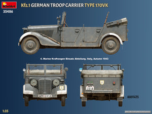 MiniArt 35486 Kfz.1 German Troop Carrier Type 170VK 1/35 – zdjęcie 14