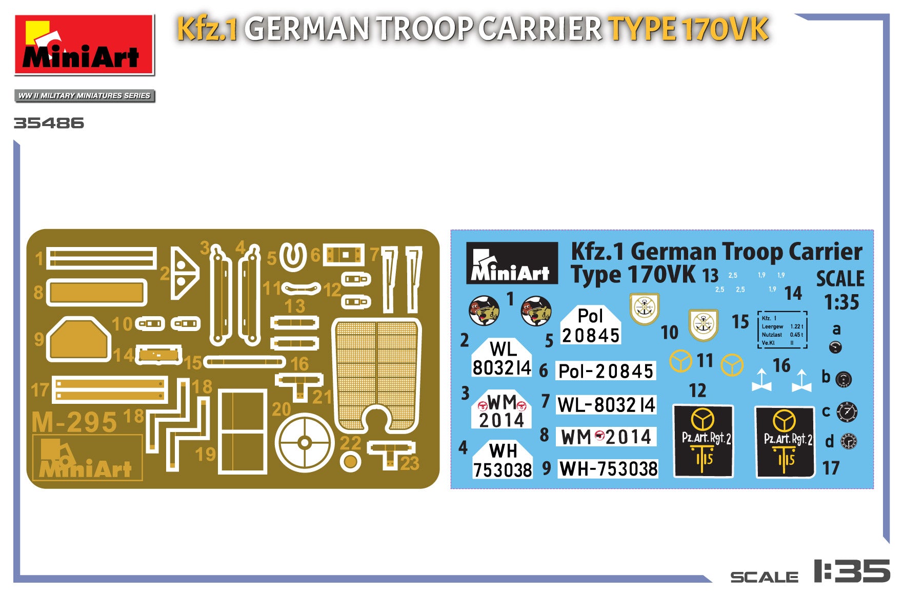 MiniArt 35486 Kfz.1 German Troop Carrier Type 170VK 1/35