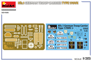 MiniArt 35486 Kfz.1 German Troop Carrier Type 170VK 1/35 – zdjęcie 2