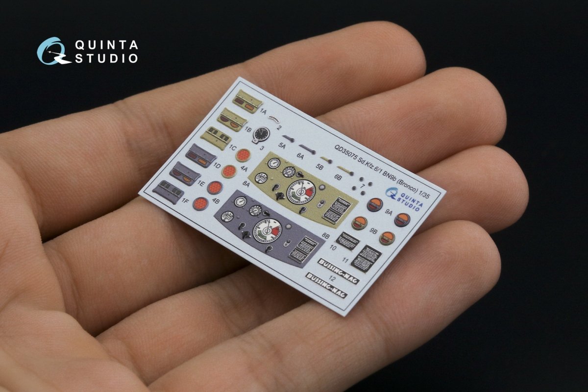 Quinta Studio QD35075 Sd.Kfz.6-1 BN9b 3D-Printed &amp;amp; coloured Interior on decal paper (Bronco) 1/35 – imagen 9