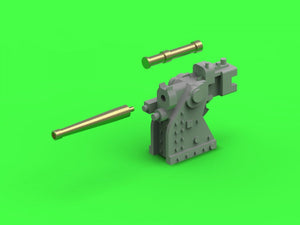 Master SM-350-102 Francuskie działo szkoleniowe 90mm model 1935 – używane na okrętach klasy Richelieu i Dunkerque – (elementy żywiczne, metalowe i blaszka fototrawiona) – (4 szt.) 1/350 – zdjęcie 3