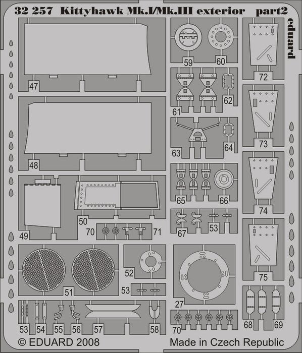Eduard 32257 Kittyhawk Mk.I/Mk.III exterior HASEGAWA 1/32 – imagen 2
