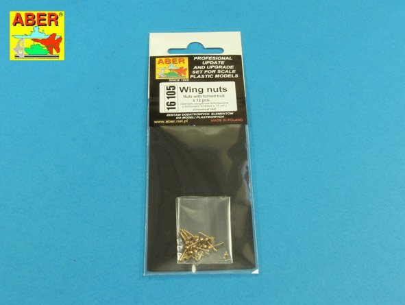 Aber 16105 Wing nuts with turned bolt x 12 pcs. 1/16 – immagine 4