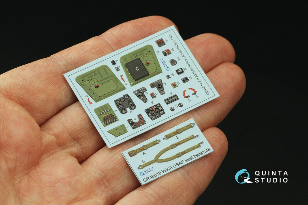 Quinta Studio QD48514 P-39Q/N Airacobra 3D-Printed coloured Interior on decal paper (Arma Hobby) 1/48 – Bild 4