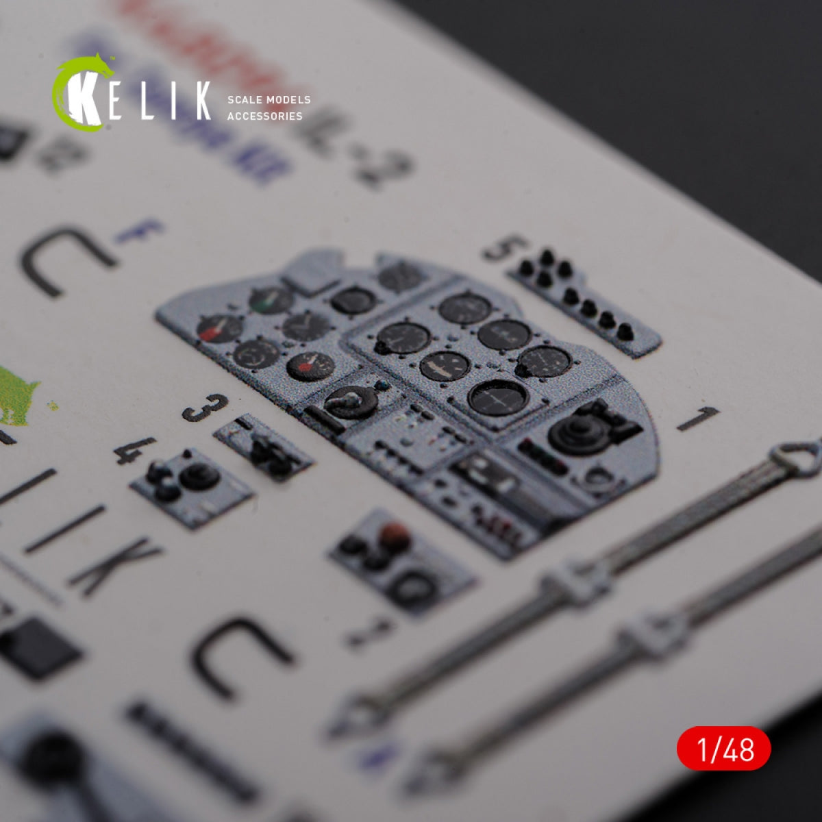 KELIK K48094 IL-2 Shturmovik interior 3D decals for Tamiya kit 1/48 – zdjęcie 5