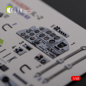 KELIK K48094 IL-2 Shturmovik interior 3D decals for Tamiya kit 1/48 – zdjęcie 5