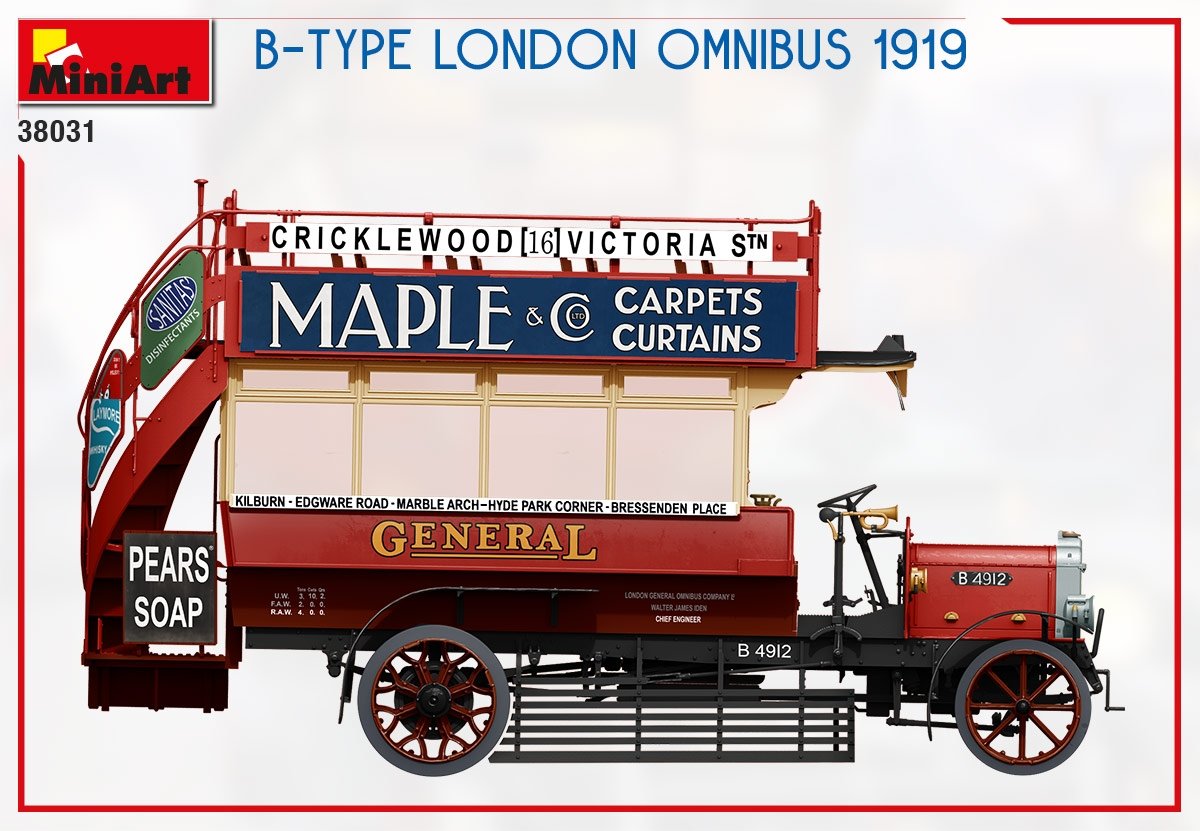 MiniArt 38031 B-TYPE LONDON OMNIBUS 1919 1/35 – imagen 5