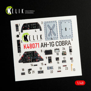 KELIK K48071 AH-1G INTERIOR 3D DECALS FOR ICM/SPECIALHOBBY KIT 1/48 – imagen 3