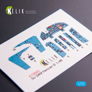 KELIK K72003 SU-24M INTERIOR 3D DECALS FOR TRUMPETER KIT 1/72 – immagine 2