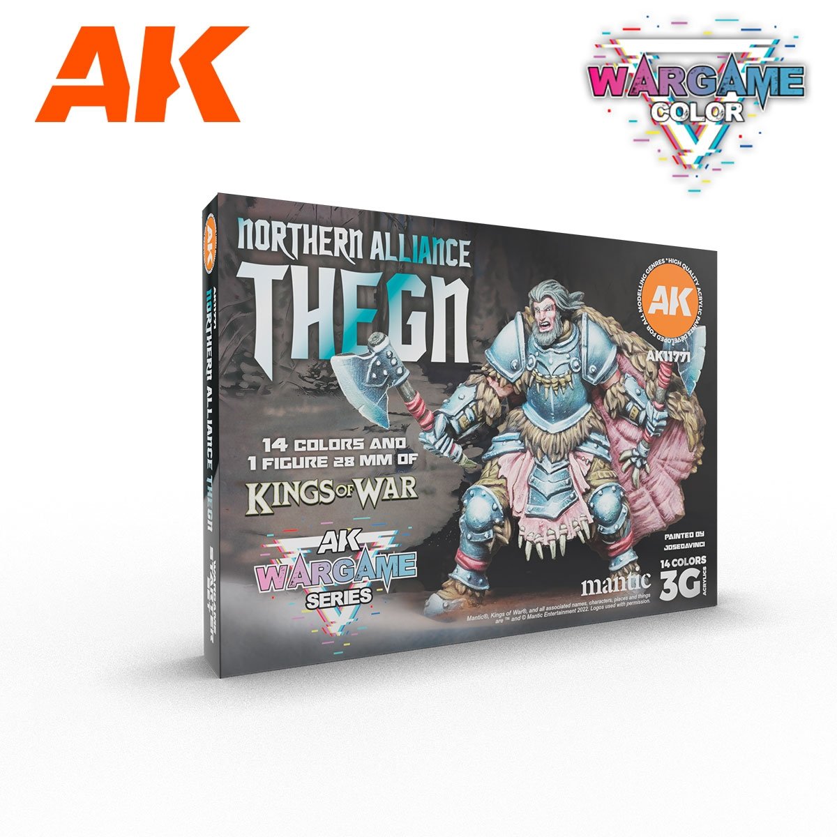 AK Interactive AK11771 NORTHERN ALLIANCE THEGN – WARGAME STARTER SET – 14 COLORS &amp;amp; 1 FIGURE