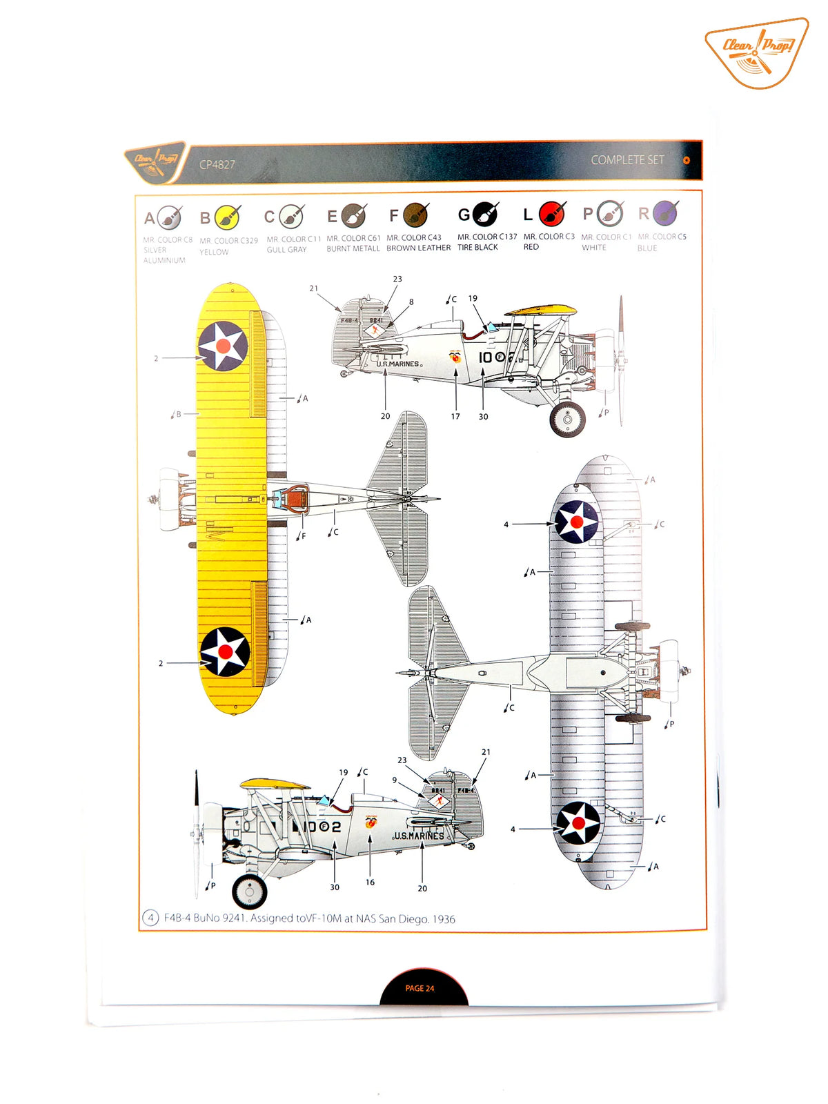 Clear Prop! CP4827 Boeing F4B-4 in US Marines Service 1/48 – immagine 28