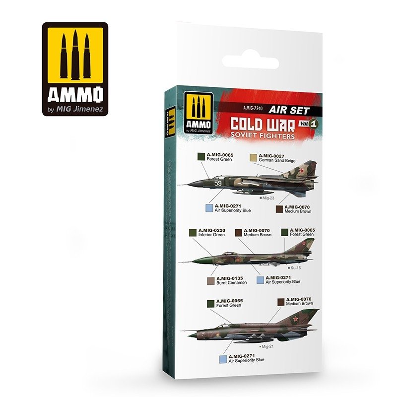 AMMO of Mig Jimenez 7240 COLD WAR VOL.1 SOVIET FIGHTERS SET 6x17ml – imagen 2
