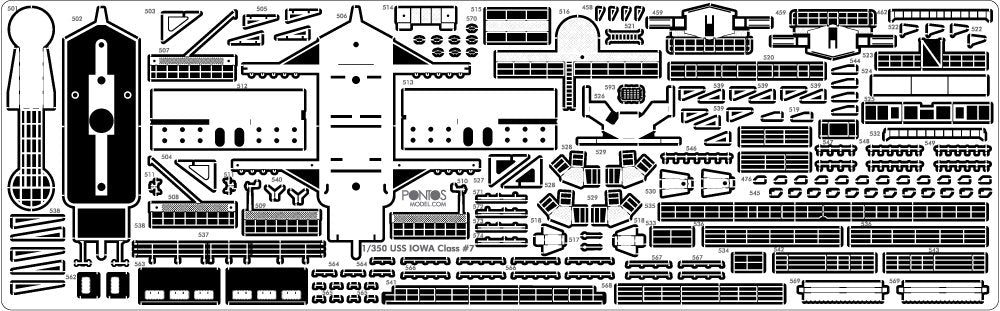 Pontos 35010F1 USS BB-64 Wisconsin 1991 Detail Up Set 1/350 – Bild 10