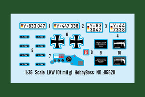 Hobby Boss 85528 LKW 10t mil gl 1/35 – Bild 3