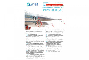 Quinta Studio QP48006 &amp;quot;Remove Before Flight&amp;quot; standard external streamer 24&amp;quot;, 20 Pcs 1/48 – image 10