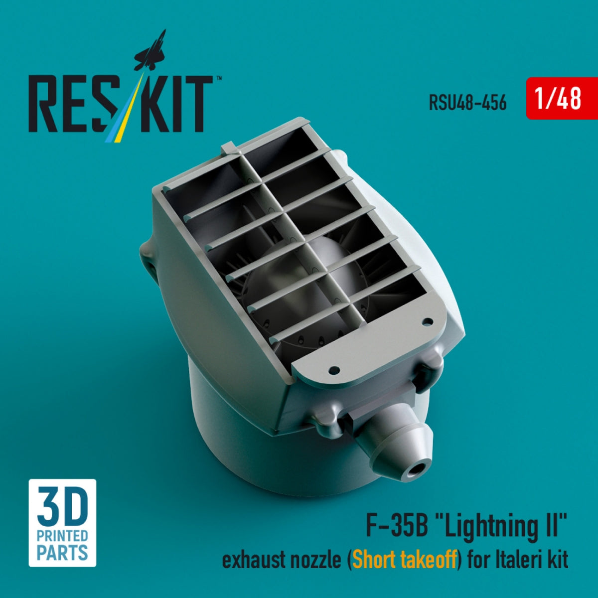RESKIT RSU48-0456 F-35B &amp;quot;Lightning II&amp;quot; exhaust nozzle (Short takeoff) for Italeri kit (3D printed) 1/48 – imagen 2