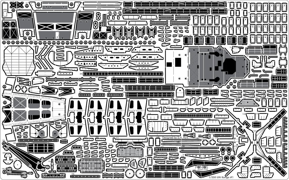 Pontos 35020F1 IJN Kongo 1944 Detail Up Set 1/350 – imagen 18