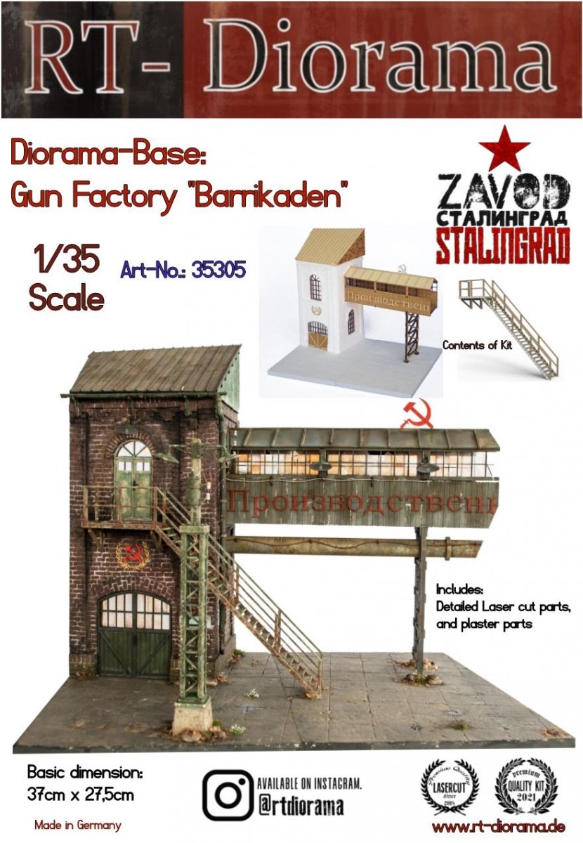 RT-Diorama 35305 Diorama-Base: Gun Factory "Barrikaden" 1/35