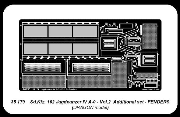 Aber 35179 German tank destroyer Sd.Kfz.162 Jagdpanzer IV A-0 - vol. 2 - additional set - fenders 1/35 – immagine 2