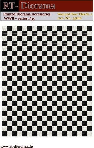 RT-Diorama 35818 Printed Accessories: Wall and Floor Tiles Nr.7 1/35