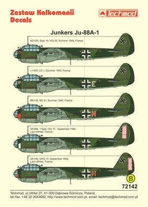 Techmod 72142 - Junkers Ju 88A-1 1/72 – imagen 2